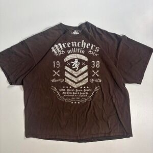 Brown Y2k MAC Tools Graphic T-Shirt - 3XL